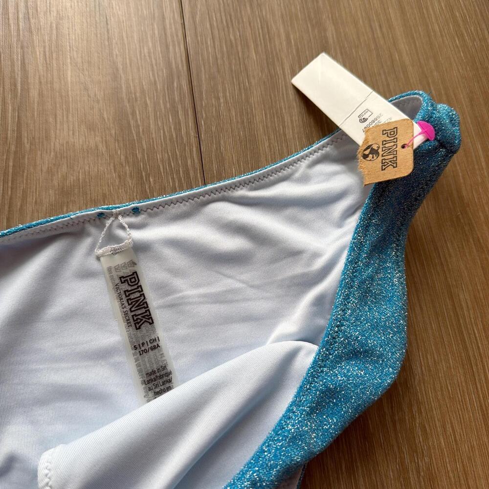 Victoria secret pink blue glitter Size S - Picture 3 of 5